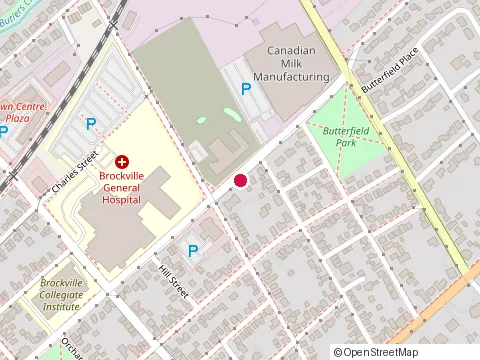 Location of Canadian Milk Manufacturing Inc. at 198 Pearl St E, Brockville