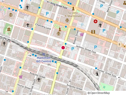 Location of Edward Y Morwick at 97 John St S, Hamilton