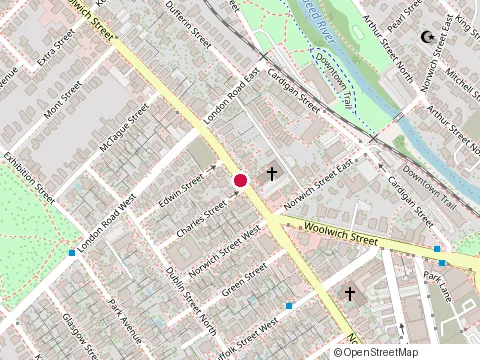 Location of Izaak de Rijcke at 258 Woolwich St, Guelph
