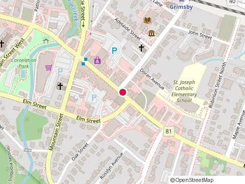 Location of John Wolfe at 63 Main St E, Grimsby