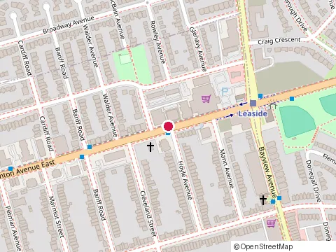 Location of Metro at 656 Eglinton Avenue East, Toronto