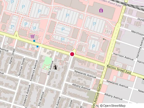 Location of Metro at 1161 Barton Street East, Hamilton