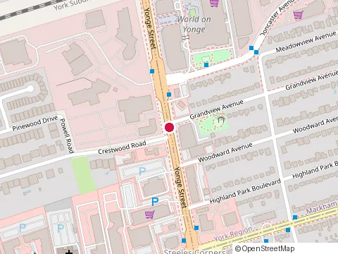 Location of Moores Clothing For Men at 72 Steeles Ave W, Thornhill