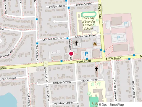 Location of Reddendale Family Health Centre at 125 Lakeview Ave, Kingston