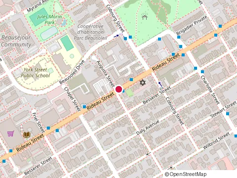 Location of Régine at 501 Rideau St, Ottawa