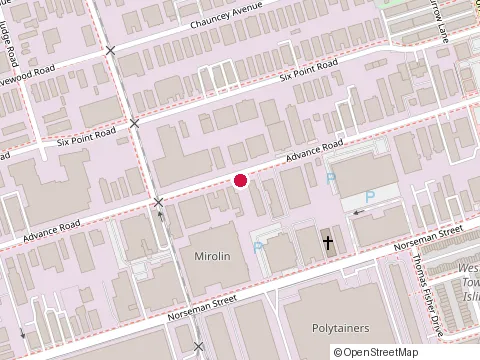 Location of Ros-Bay Developments Inc. at 37 Advance Rd, Etobicoke