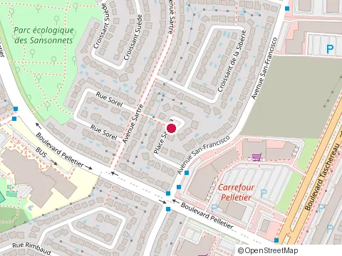 Location of Shaz Palace at 8510 Place Sahara, Brossard