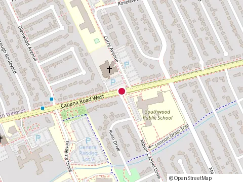 Location of South Windsor Chiropractic Clinic at 1490 Cabana Road W, Windsor