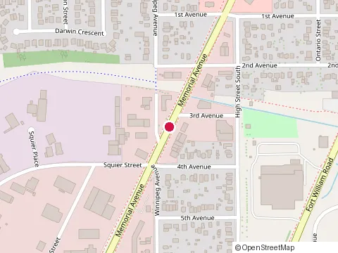 Location of Speedy Auto Glass at 605 Memorial Ave, Thunder Bay