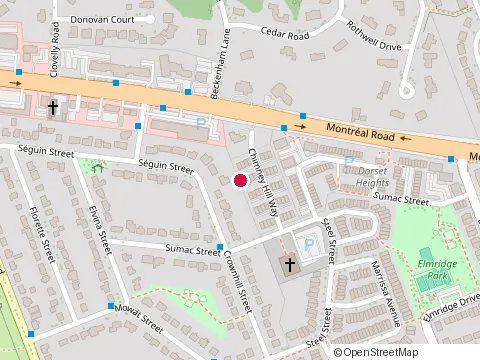 Location of Stonemont at 1068 Cummings Avenue, Ottawa
