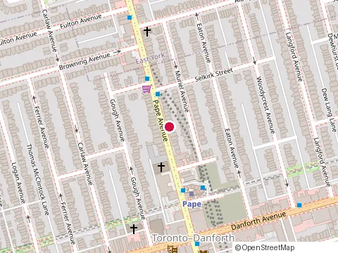 Location of Suecia Reinsurance Company at 763 Pape Avenue, Toronto