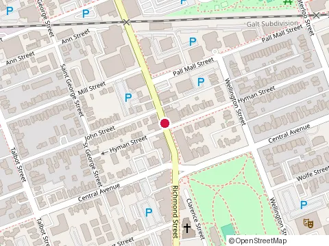 Location of Beckett Personal Injury Lwyrs at 630 Richmond St, London