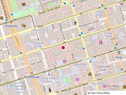 Location of Tello & Tailor at First Canadian Place 100 King St W, Toronto