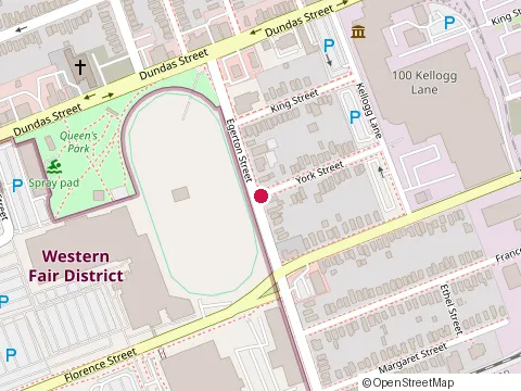 Location of 1913 At Hard Rock Hotel London Ontario at 100 Kellogg Ln, London