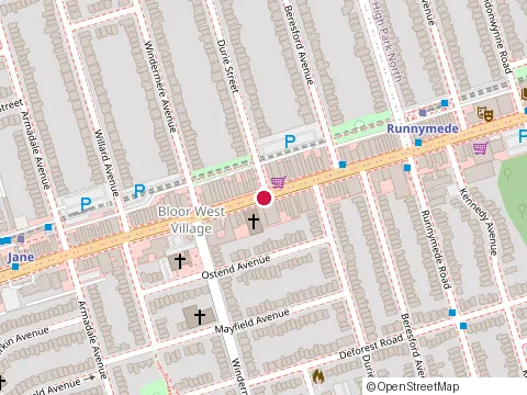 Location of The Repair Station at 256 Durie St, Toronto