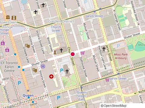 Location of Christen Seaton Burrison at 137 Church St, Toronto