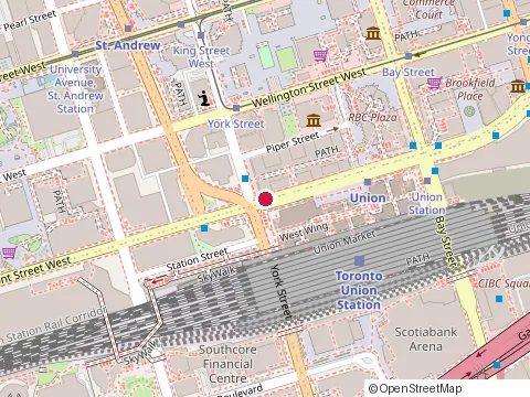Location of Benihana at 100 Front St W, Toronto