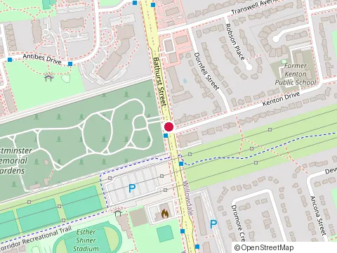 Location of Yerushalayim Of Gold Restaurant at 5891 Bathurst St, Toronto