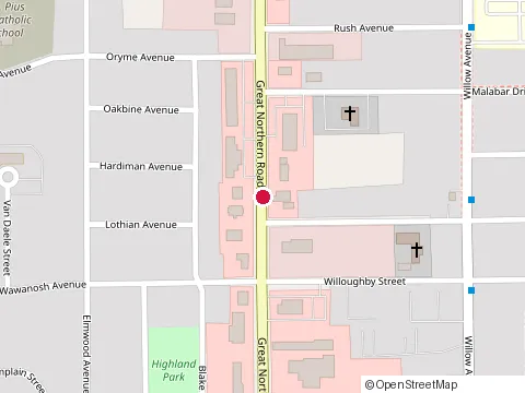 Location of Burger King at 1 Great Northern Rd, Sault Ste. Marie