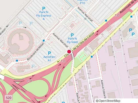 Location of A at 11250 chemin Cote-de-Liesse, Dorval