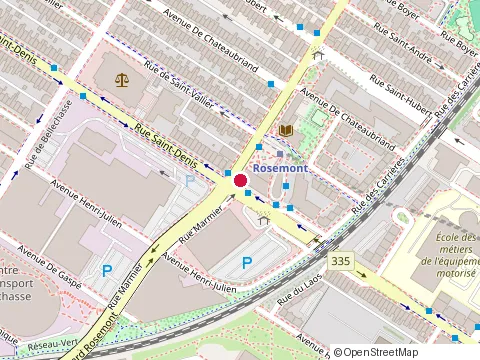 Location of Bibliotheque Marc-Favreau at 500 boulevard Rosemont, Montréal