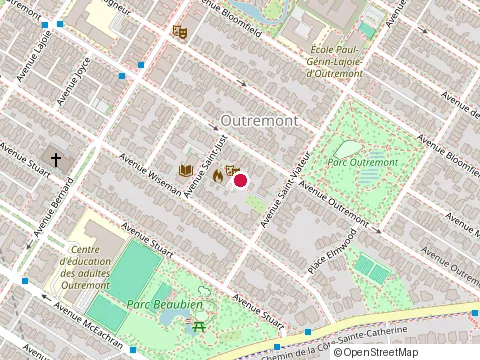 Location of Bibliothèque Robert-Bourassa at 41 avenue Saint-Just, Montréal