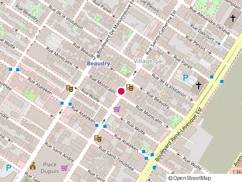 Location of Bmo Bank Of Montreal at 1205 Saint-Catherine St W, Montréal