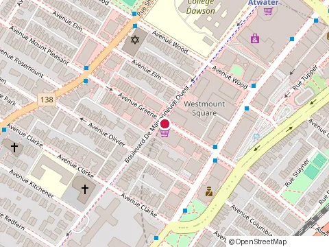 Location of Bmo Bank Of Montreal at 1299 Ave Greene, Westmount