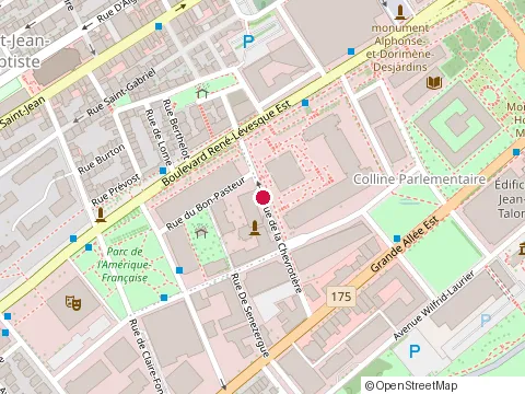 Location of Caisse Desjardins de l'Administration et des Services Publics at 1035 Rue de la Chevrotière, Québec