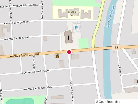 Location of Caisse Desjardins de l'Ouest de la Mauricie at 75 Avenue St Laurent, Louiseville