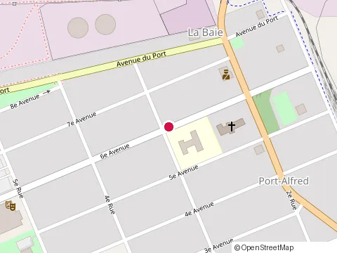 Emplacement de Caisse Desjardins de la Baie-Bas-Saguenay au 1262 6E Ave, La Baie