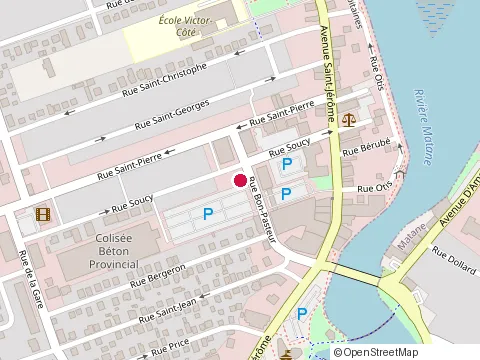 Emplacement de Caisse Desjardins de la Matanie au 300 Rue du Bon Pasteur, Matane