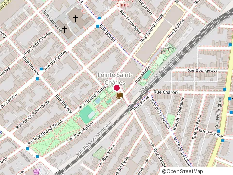 Location of Carré d'Hibernia Saint-Gabriel Wading Pool, Montréal