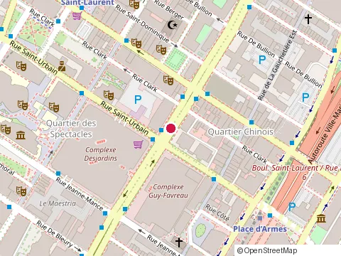 Location of Centre de Service Desjardins - Bureau-Conseil Montréal Centre-Ville at 75 René-Lévesque Blvd W #57, Montréal