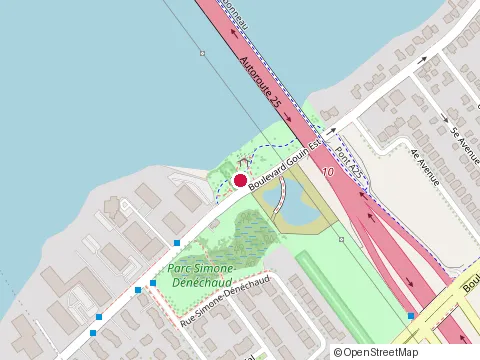 Location of Centre de Services Desjardins Cité Rive-des-Prairies at 7095 boulevard Gouin E, Montréal