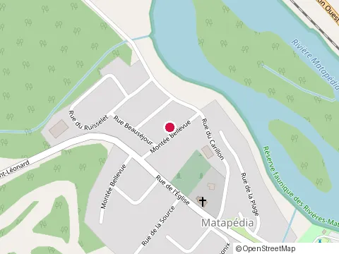 Location of Centre de Services Desjardins de Matapédia at 22 Rue de l'Église, Matapédia