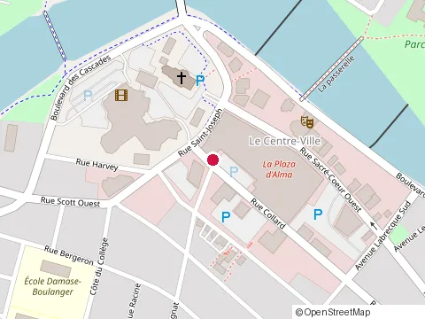 Location of Centre de Services Desjardins des Travailleurs d'Alma at 410 Rue Collard Ouest, Alma