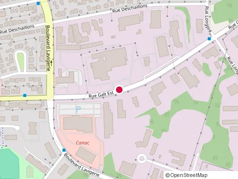 Location of Centre de Services Desjardins du Mont-Bellevue at 1100 Rue Galt O, Sherbrooke