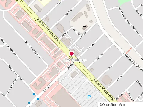 Location of Centre de Services Desjardins les Boulevards at 4750 Bd des Forges, Trois-Rivières