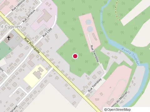 Location of Centre de Services Desjardins Saint-Cyprien at 126 Rue Principale, Saint-Cyprien