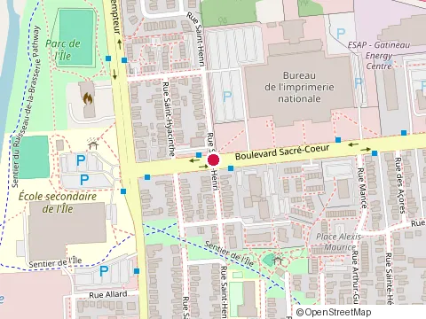 Location of Cfsu(O) Clothing Store at 45 Boulevard Sacre-Coeur, Gatineau