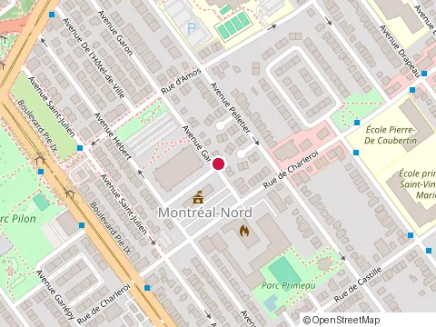 Location of Club de Natation de Montreal Nord at 4255 Place de l'Hotel-de-Ville, Montreal-Nord