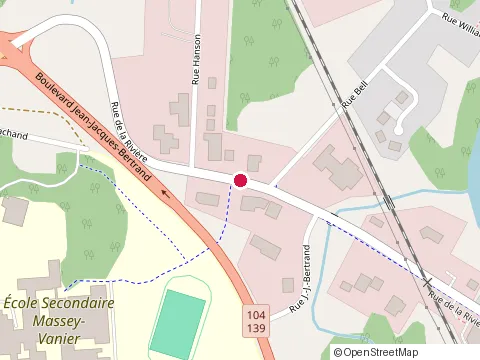 Location of Couche-Tard at 427 Rue de la Rivière, Cowansville
