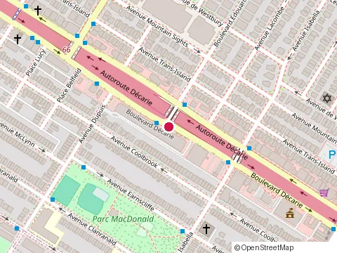 Location of Couche-Tard at 5405 Decarie Blvd, Montral