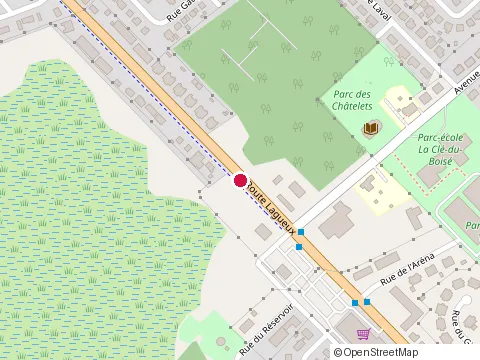 Location of Couche-Tard at Rte Lagueux Av. Albert Rousseau 2836, Levis