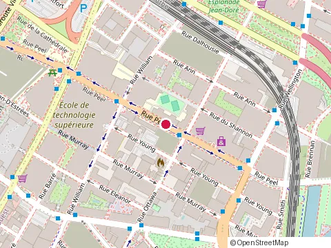 Location of Desjardins Capital Markets at 1170 Rue Peel, Montréal