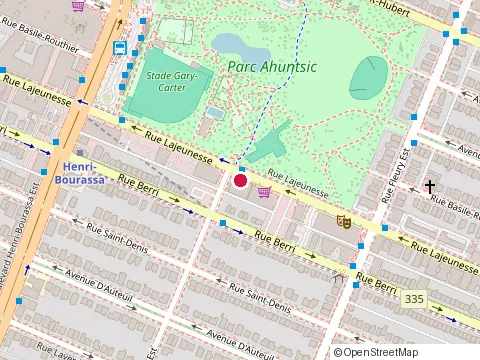 Emplacement de Eco-Quartier Cartierville au 10416 Rue Lajeunesse, Montréal