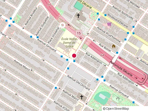 Location of École Notre Dame de Grace at 5435 avenue Notre-Dame-de-Grace, Montréal