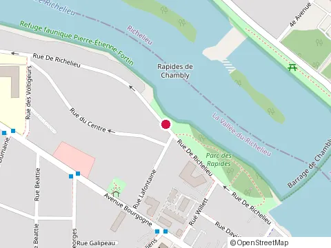 Location of Fort Chambly National Historic Site at 2 Rue de Richelieu, Chambly