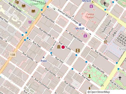 Location of Gallagher Insurance, Risk Management & Consulting at 1550 Rue Metcalfe, Montréal